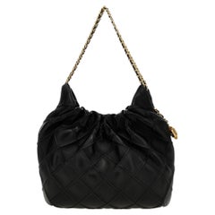 Tory Burch Fleming Shoulder Bag — Black