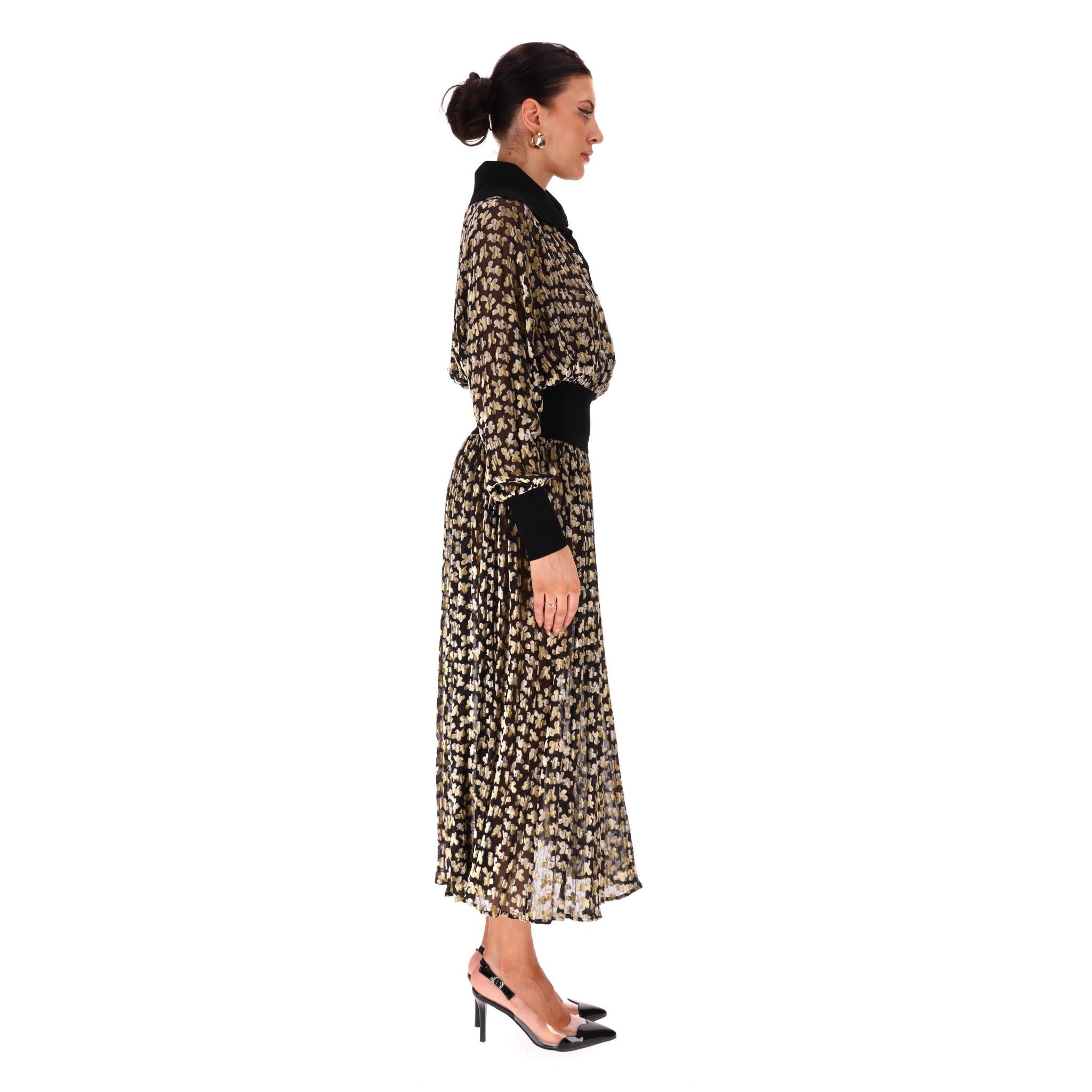Noir Tory Burch - Robe en soie mélangée imprimée en tulle floqué en vente