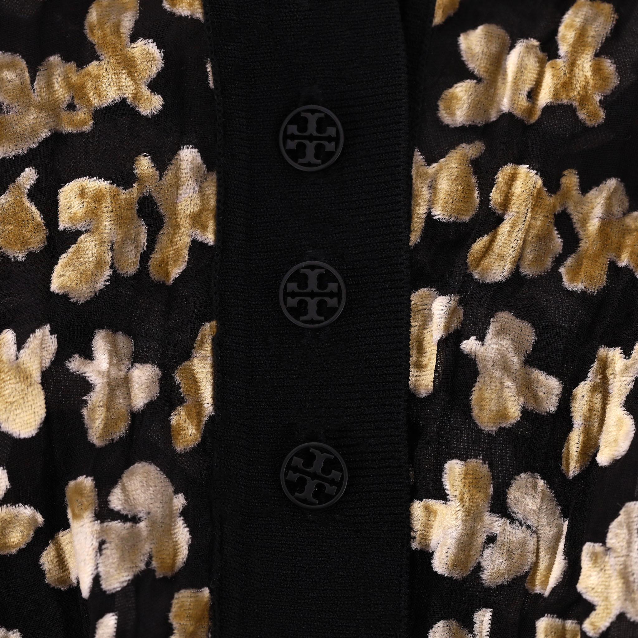 Tory Burch - Robe en soie mélangée imprimée en tulle floqué Pour femmes en vente
