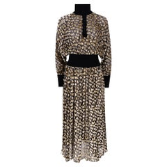 Tory Burch - Robe en soie mélangée imprimée en tulle floqué