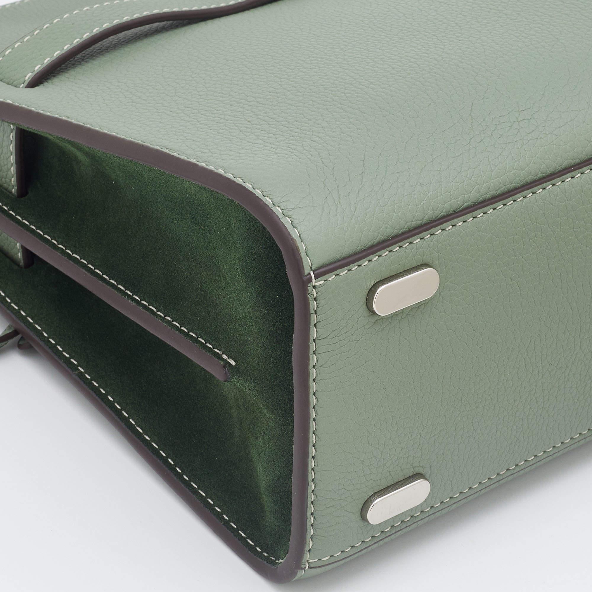 Tory Burch Grün/Braun Leder und Wildleder Kleine Lee Radziwill Doppeltasche 2