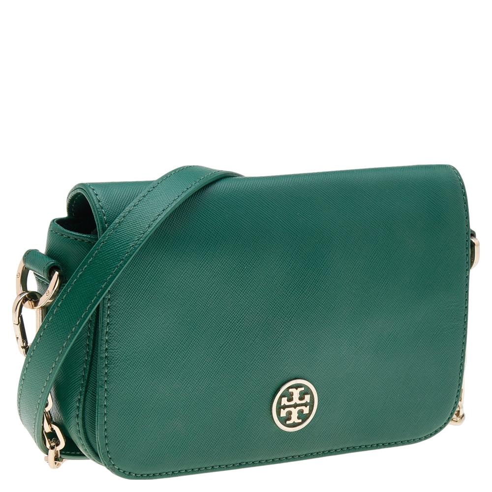 Tory Burch Robinson shielded Green Leather