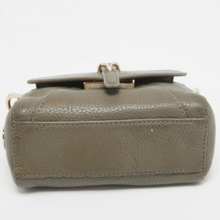 Tory Burch Graue Ledertasche 797 mit Henkel oben im Angebot 4