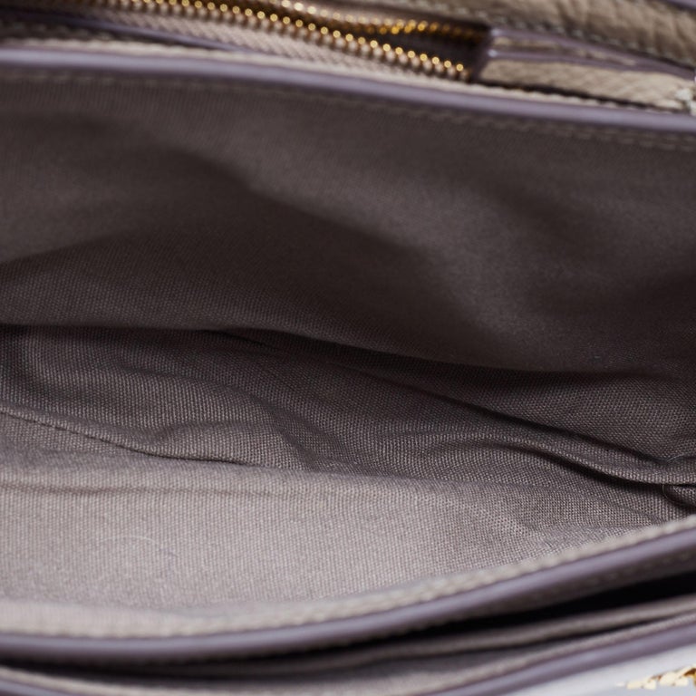 Tory Burch Grey Leather Chelsea Shoulder Bag at 1stDibs