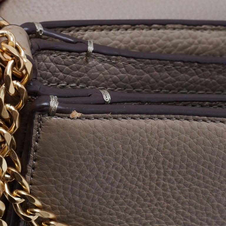 Tory Burch Grey Leather Chelsea Shoulder Bag at 1stDibs