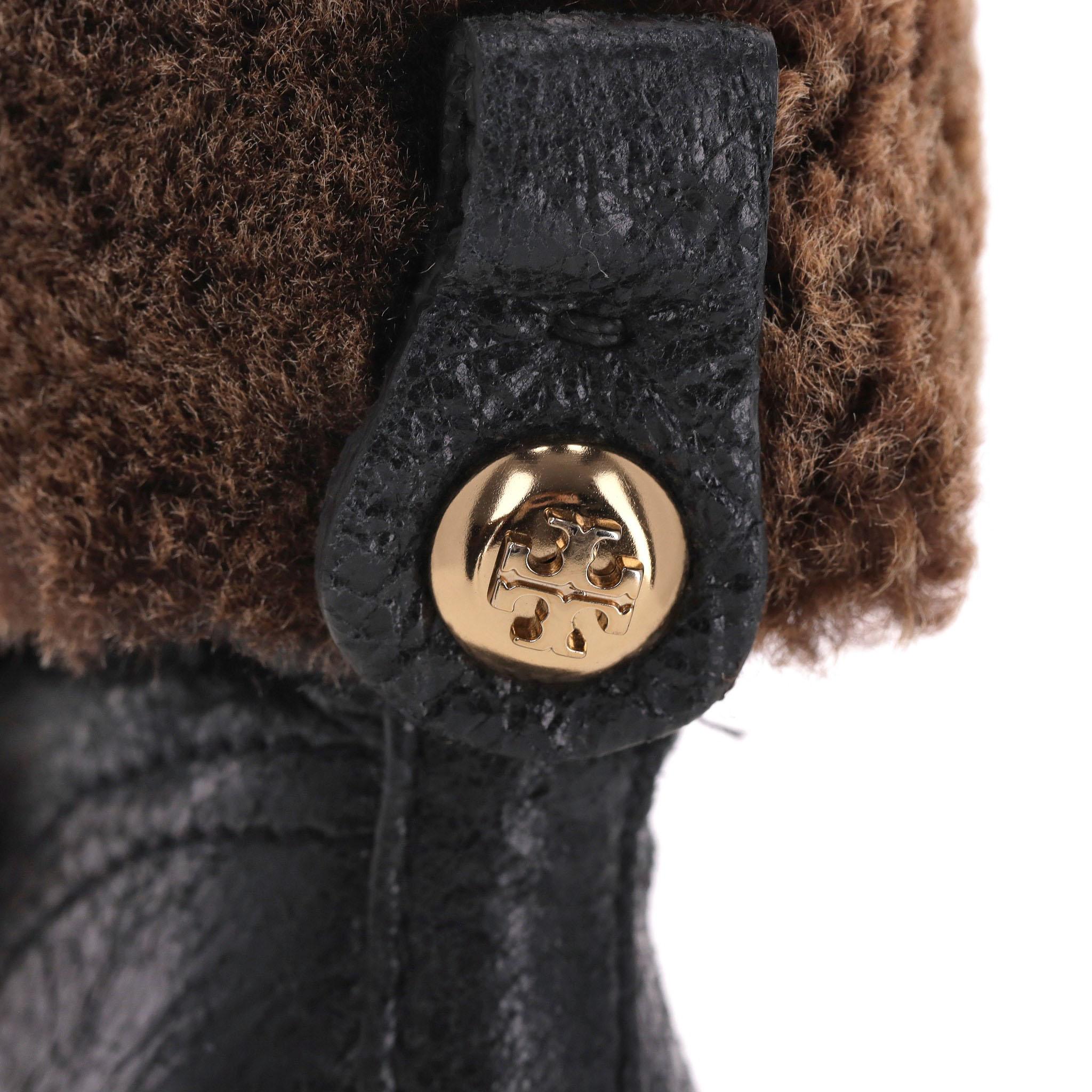 Tory Burch Leather & Shearling Sebastian Ankle Boots For Sale 1