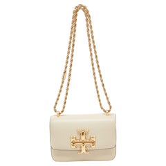 Tory Burch Light Beige Leather Small Eleanor Shoulder Bag
