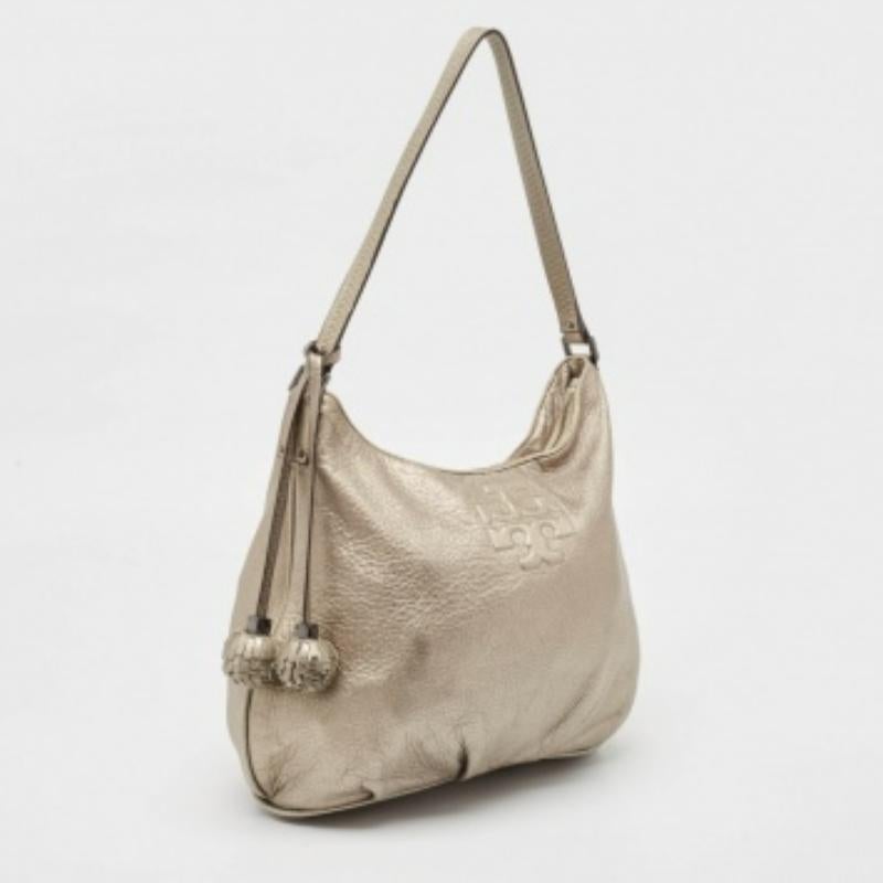 Tory Burch Borsa con nappe in pelle metallica in vendita 5