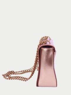 Tory Burch Metallic Rose-Gold Chain Shoulder Bag