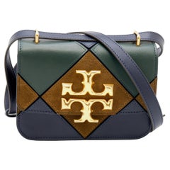 Tory Burch Multicolor Leder und Wildleder Diamant Eleanor Umhängetasche