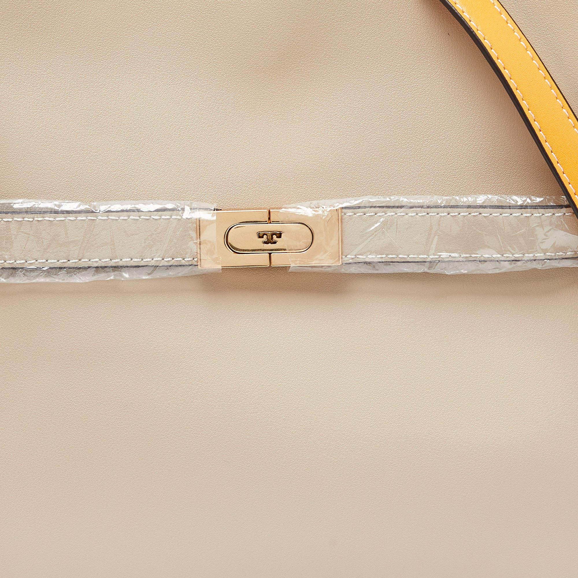 Tory Burch Multicolor Leather and Suede Small Lee Radziwill Whipstitch 10