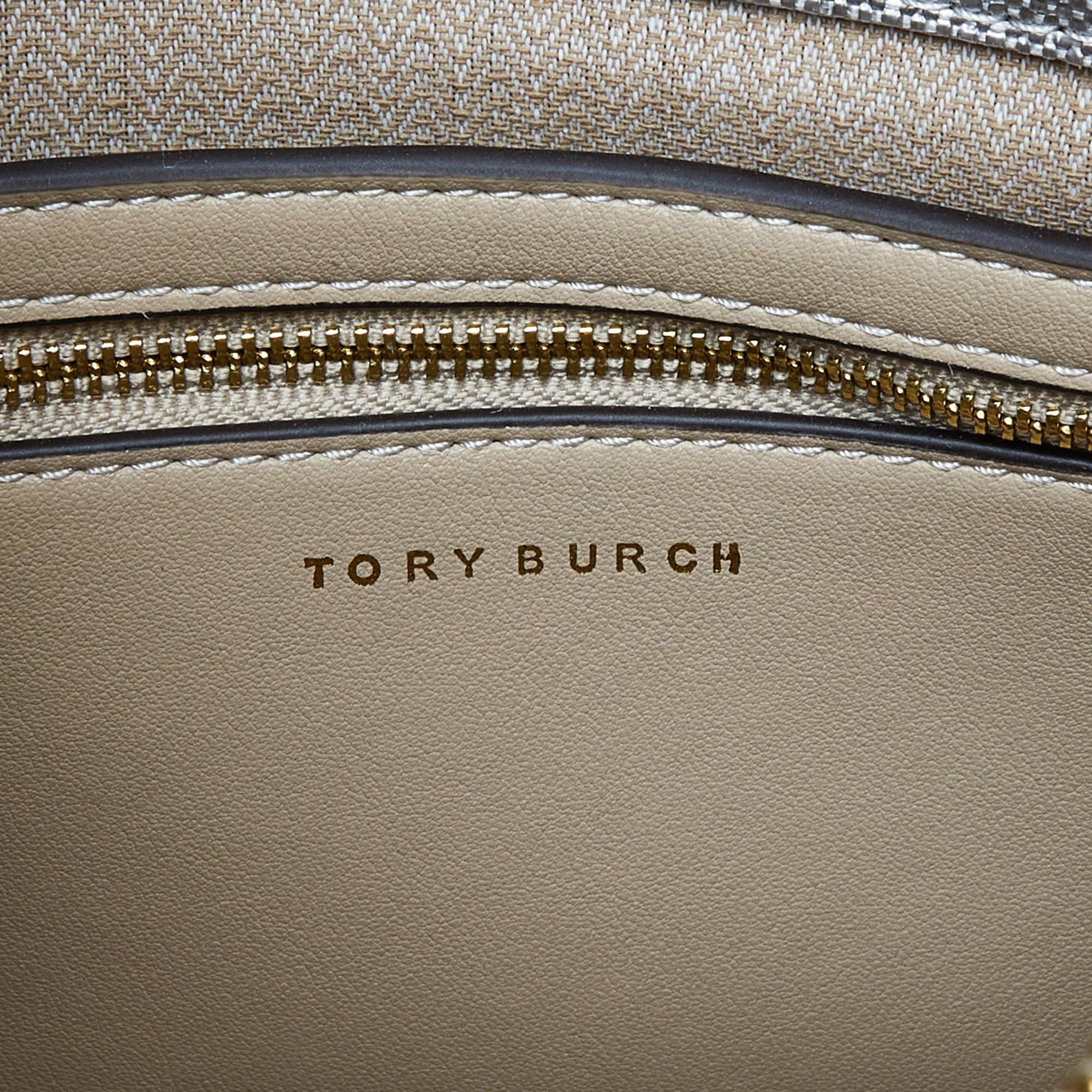 Tory Burch Multicolor Leather and Suede Small Lee Radziwill Whipstitch  1