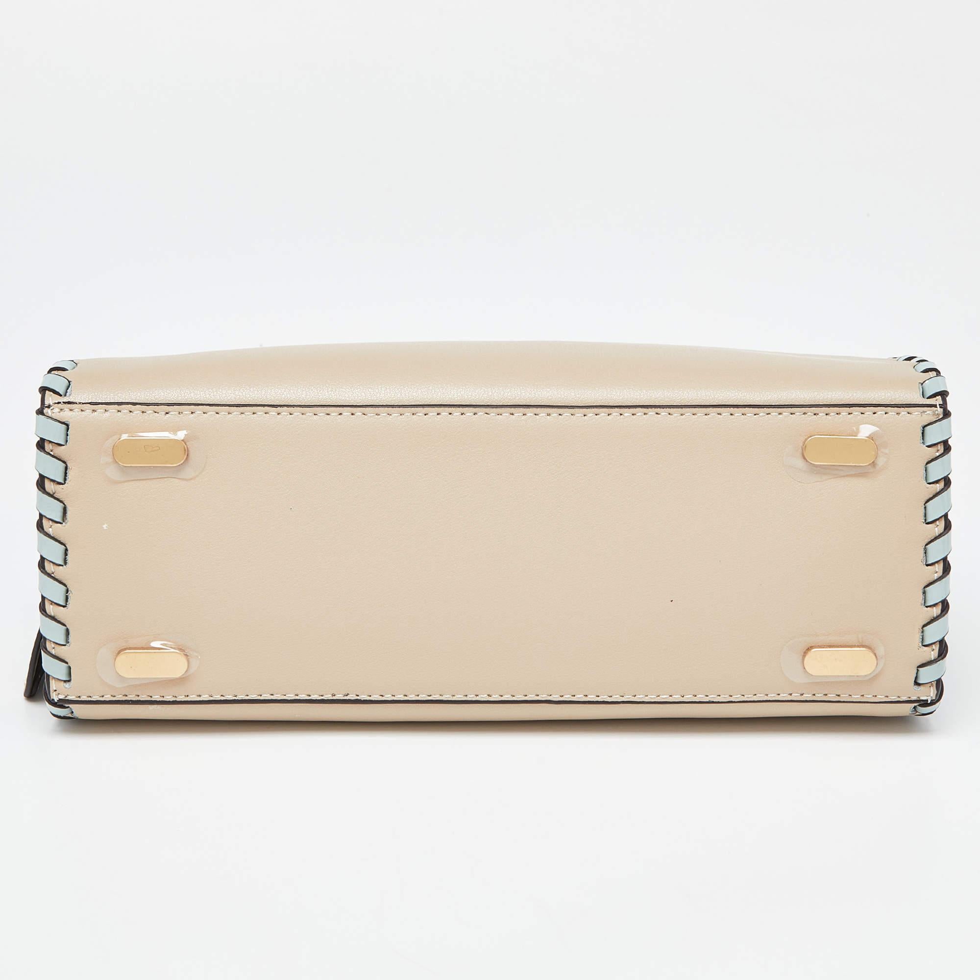 Tory Burch Multicolor Leather and Suede Small Lee Radziwill Whipstitch 3