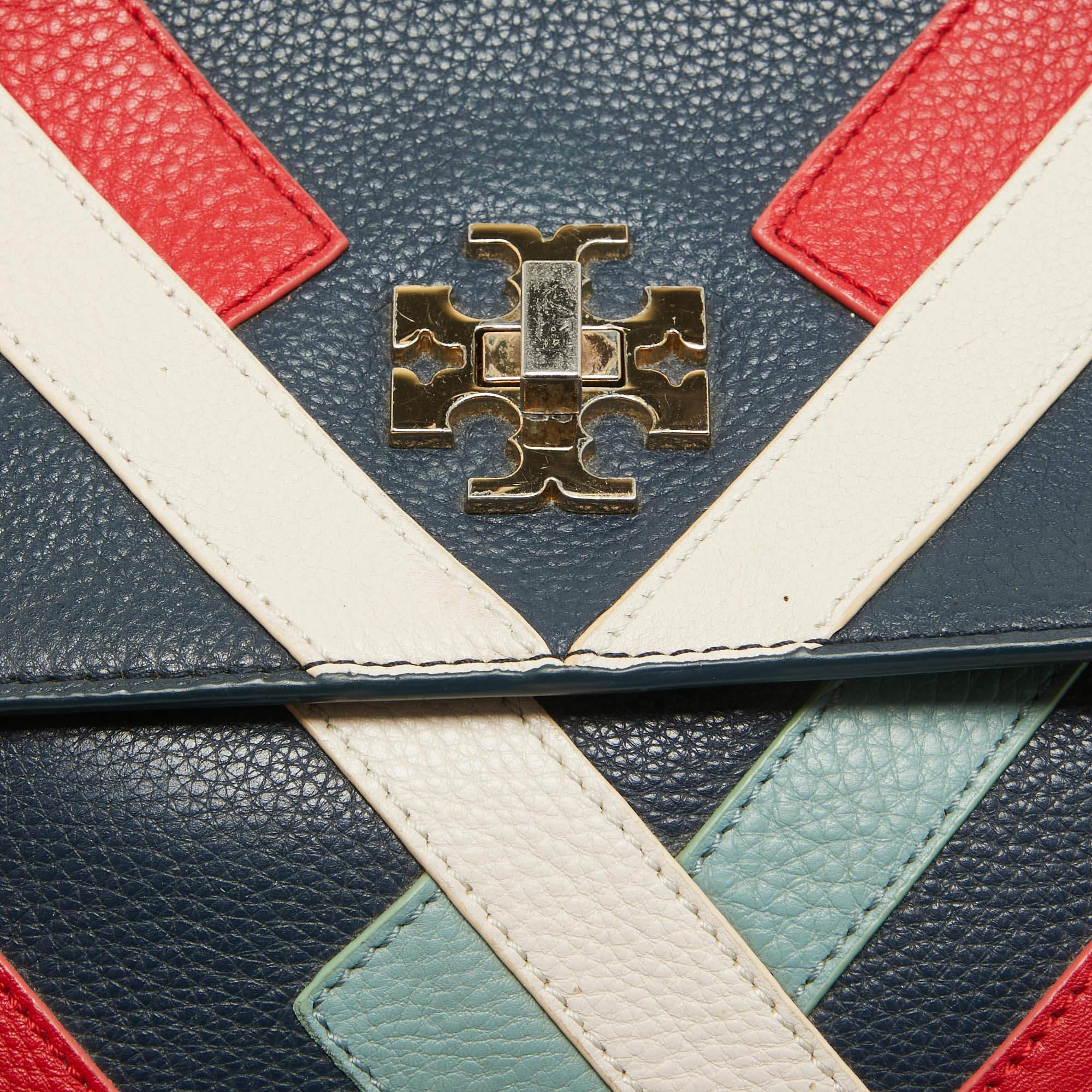 Women's Tory Burch Multicolor Leather Stripe Kira Top Handle Bag For Sale