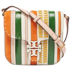 Tory Burch Multicolor Suede and Leather Stripe Mcgraw Crossbody Bag