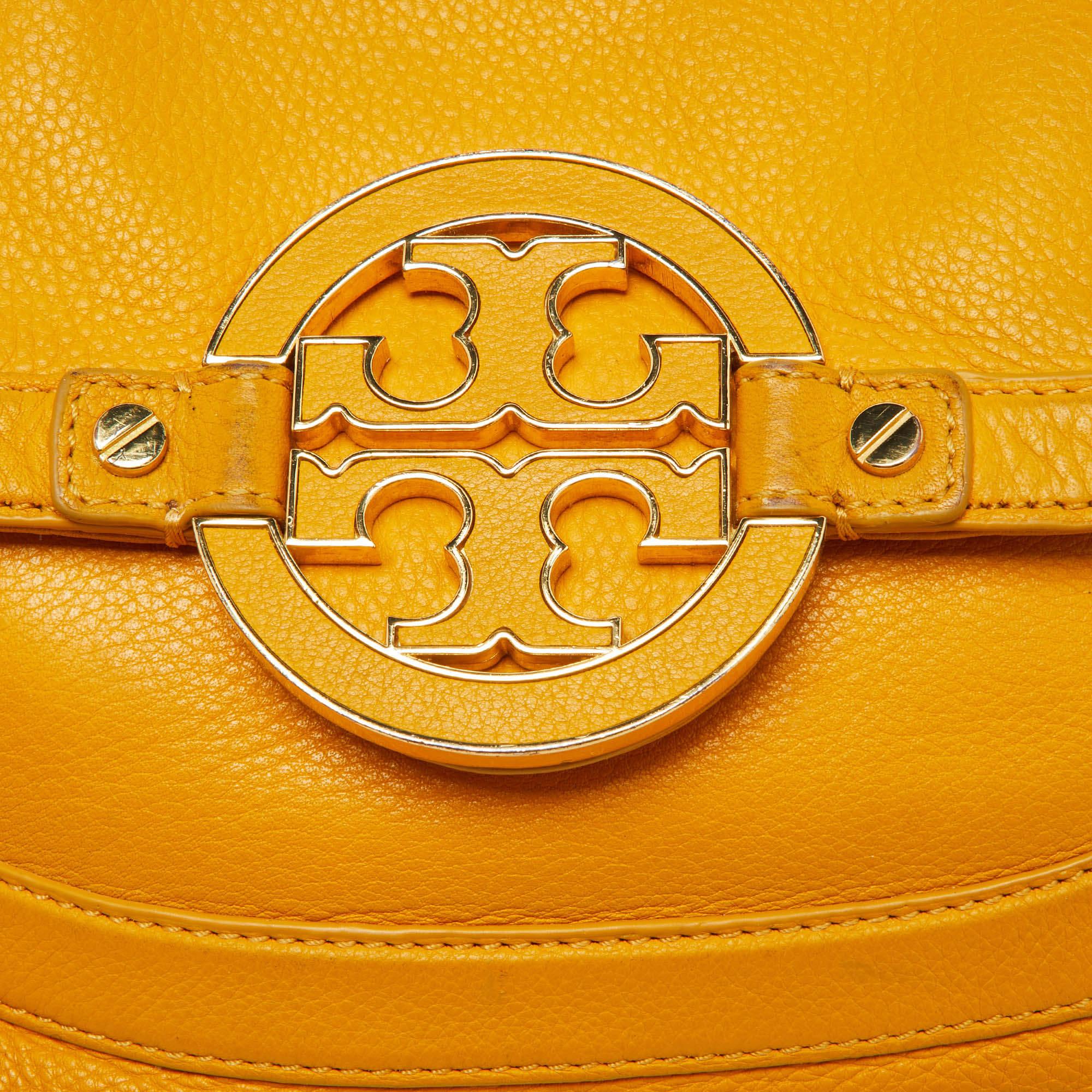 Women's Tory Burch Mustard Leather Amanda Shoulder Bag