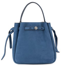 Tory Burch Nappa Leather Bucket Bag — Blue