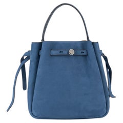 Tory Burch Nappa Leather Bucket Bag — Blue