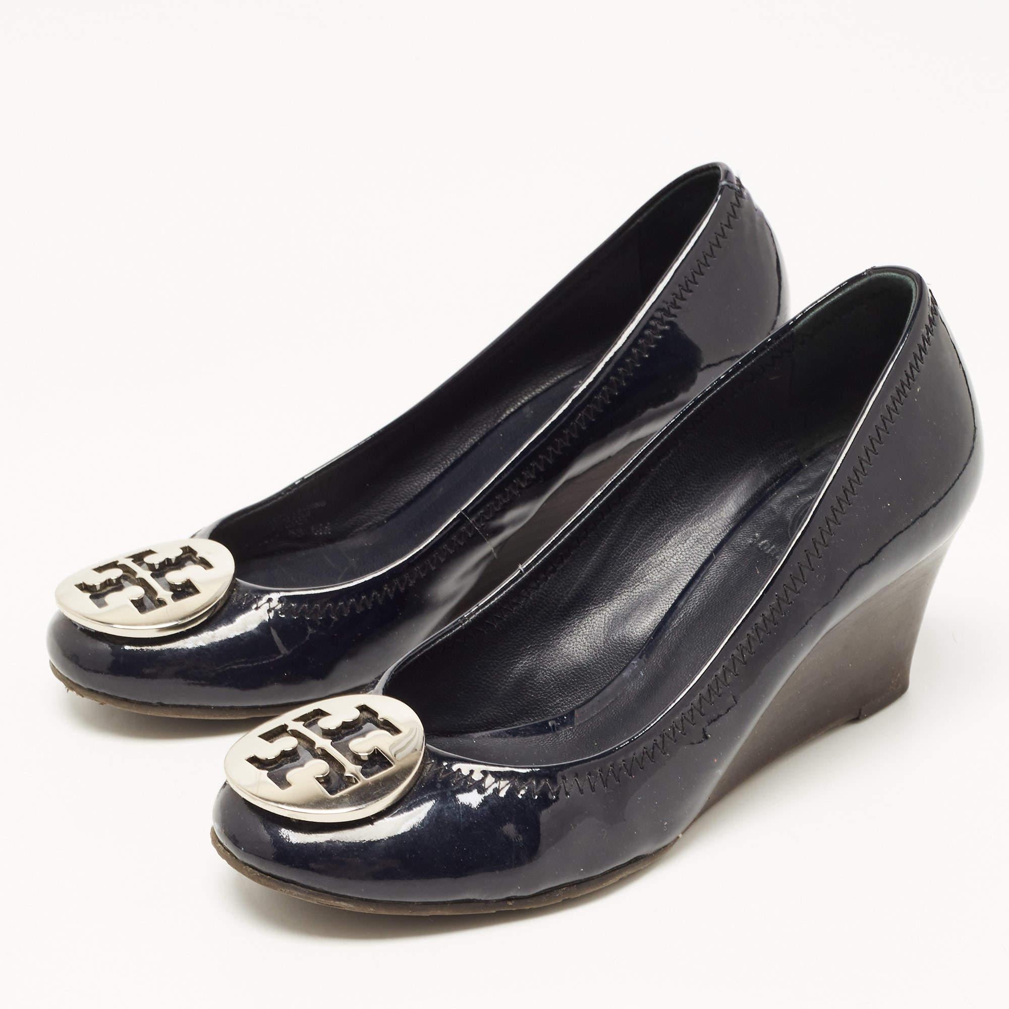 Make a chic style statement with these designer pumps. They showcase sturdy heels and durable soles perfect for your fashionable outings