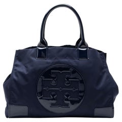 Tory Burch Nylon Patent Leather Ella Tote
