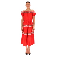 Tory Burch Off-The-Shoulder Cotton Midi Dress