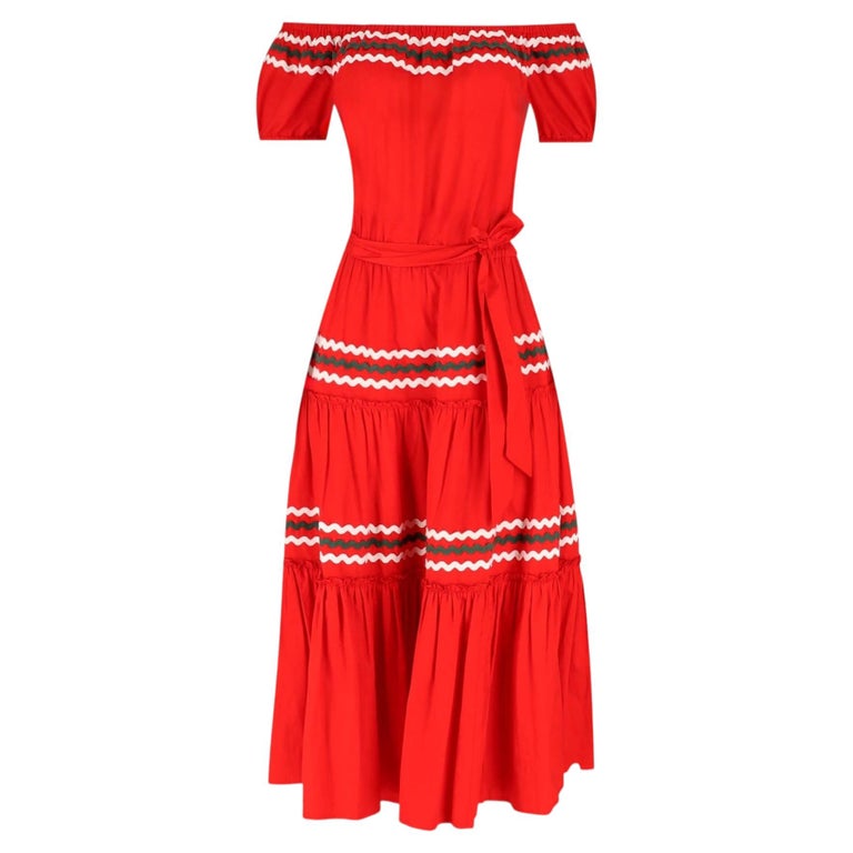 tory burch midi dress sale Tory Burch Silk Dress With Print, Women's, White