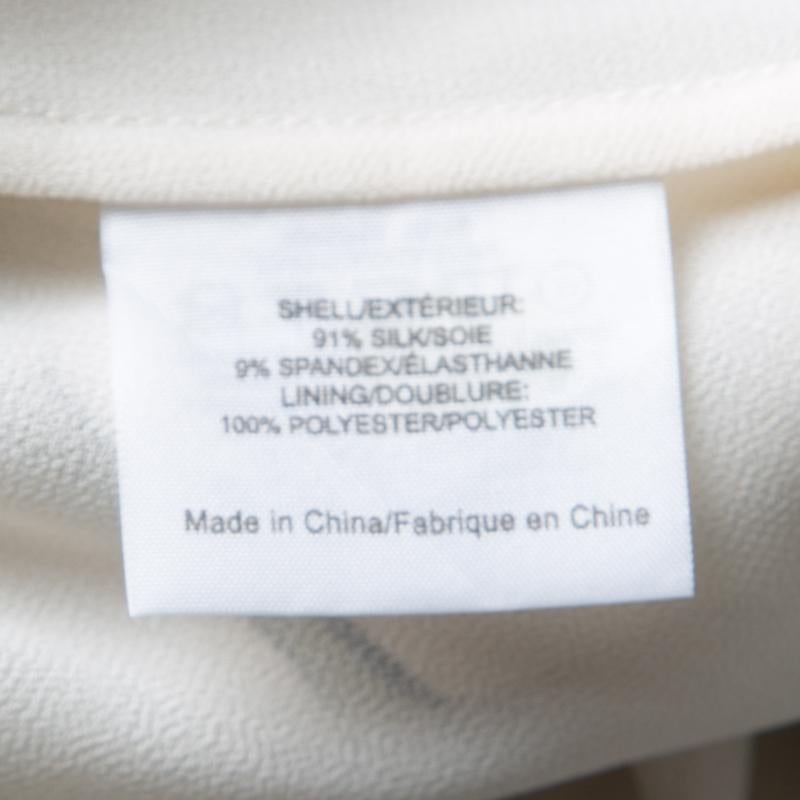 Tory Burch Off White Blooming Iris Printed Silk Kendra Maxi Skirt M In New Condition In Dubai, Al Qouz 2