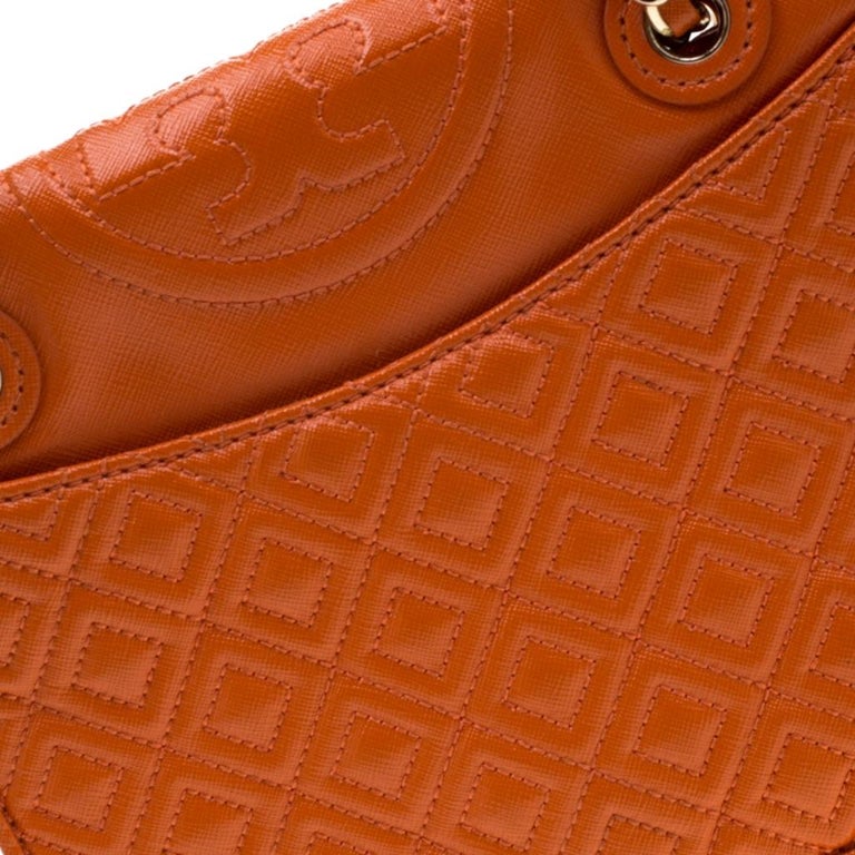 Tory Burch Orange - Leather - Phone Case Bag Tory Burch