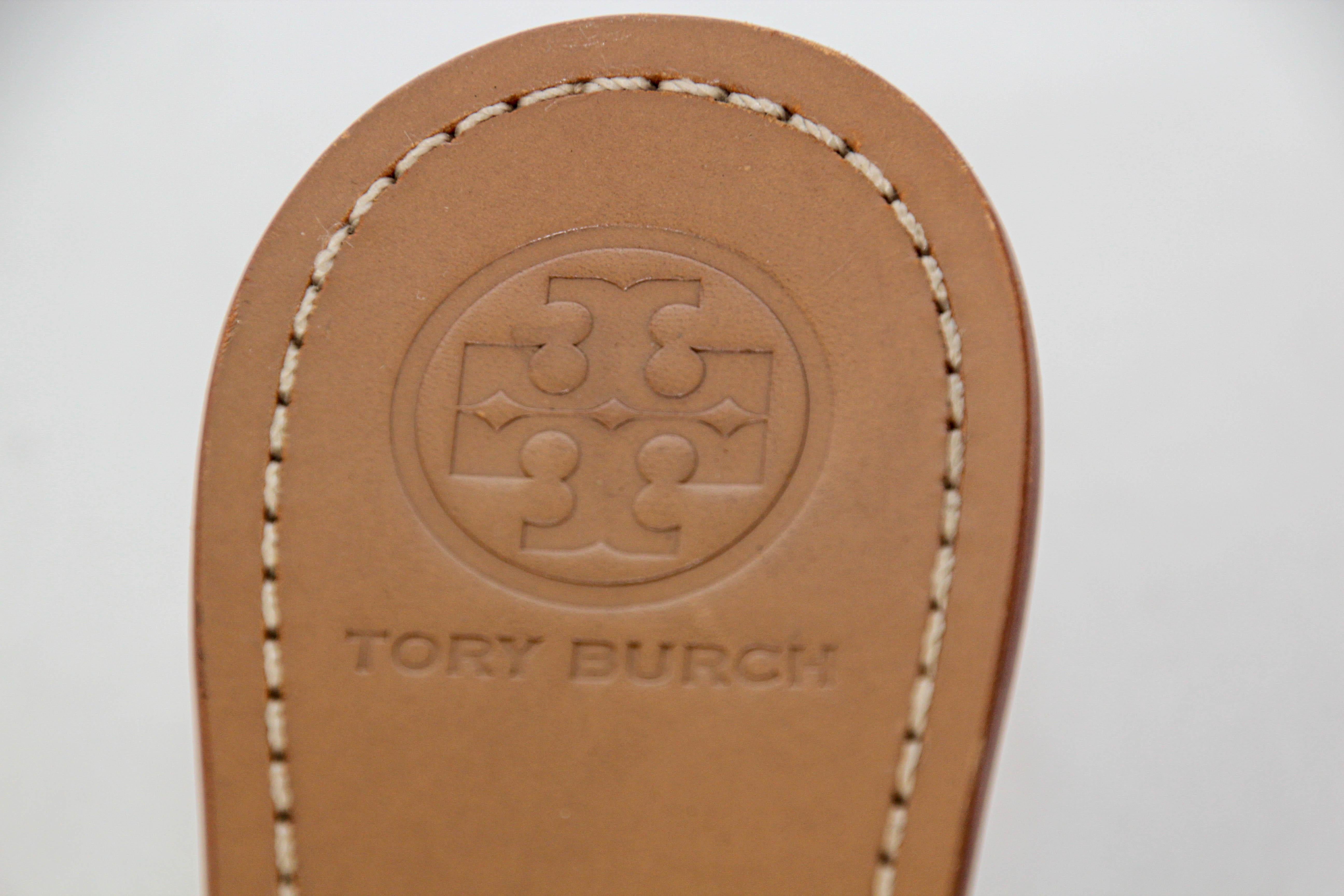 Tory Burch Patent Leather Pink Sandals size 8 M For Sale 4