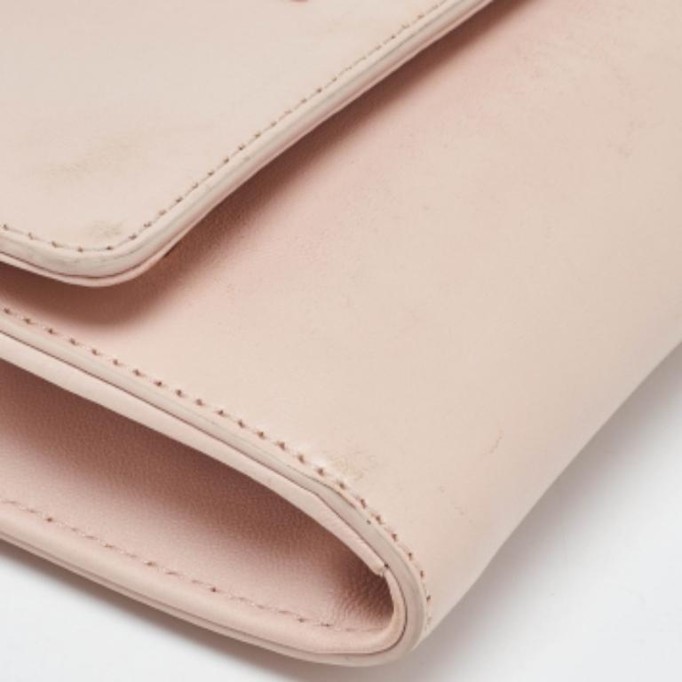 Tory Burch Rosa Leder Britten Umhängetasche mit Klappe (Beige) im Angebot