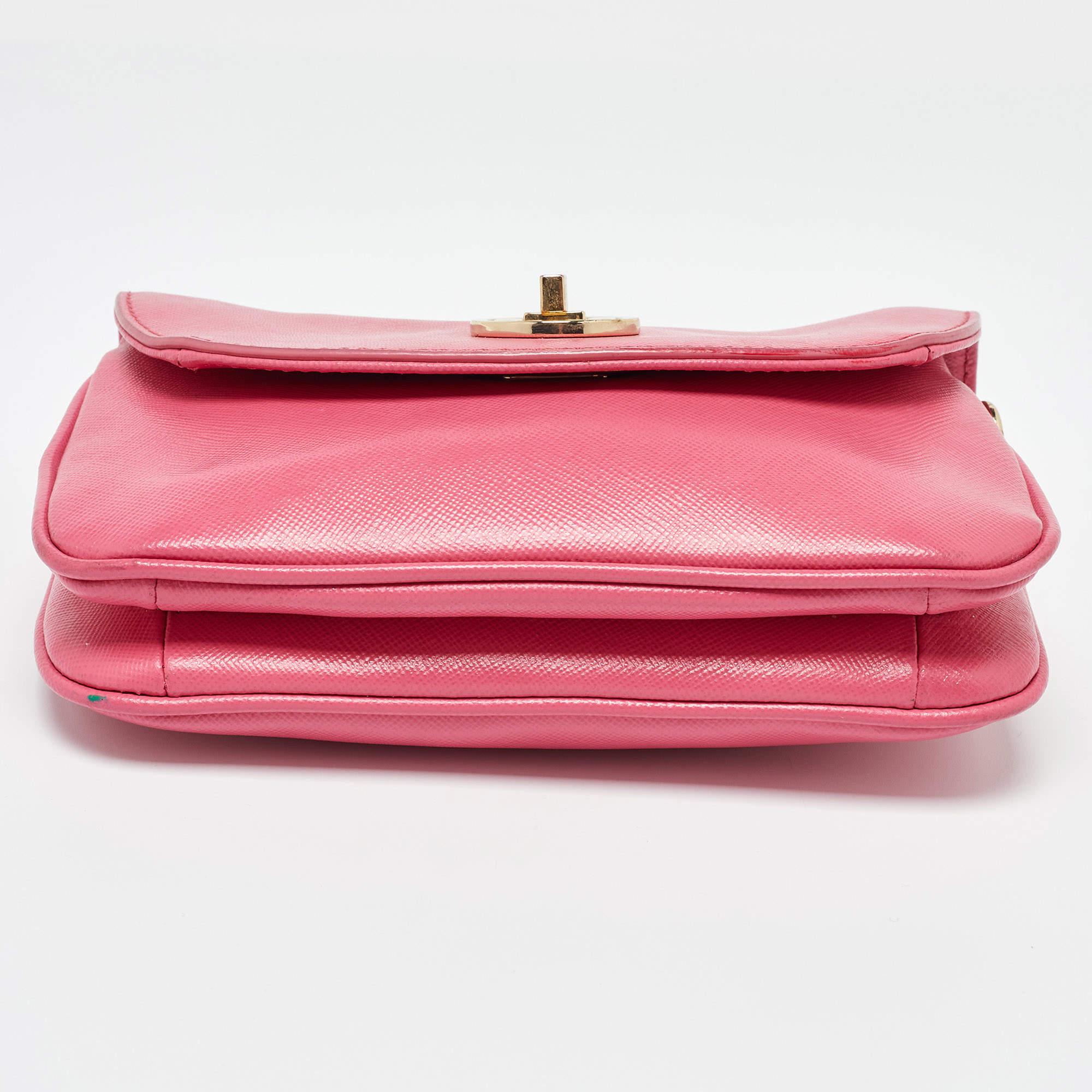 Tory Burch Pink Leather Robinson Crossbody Bag For Sale 5