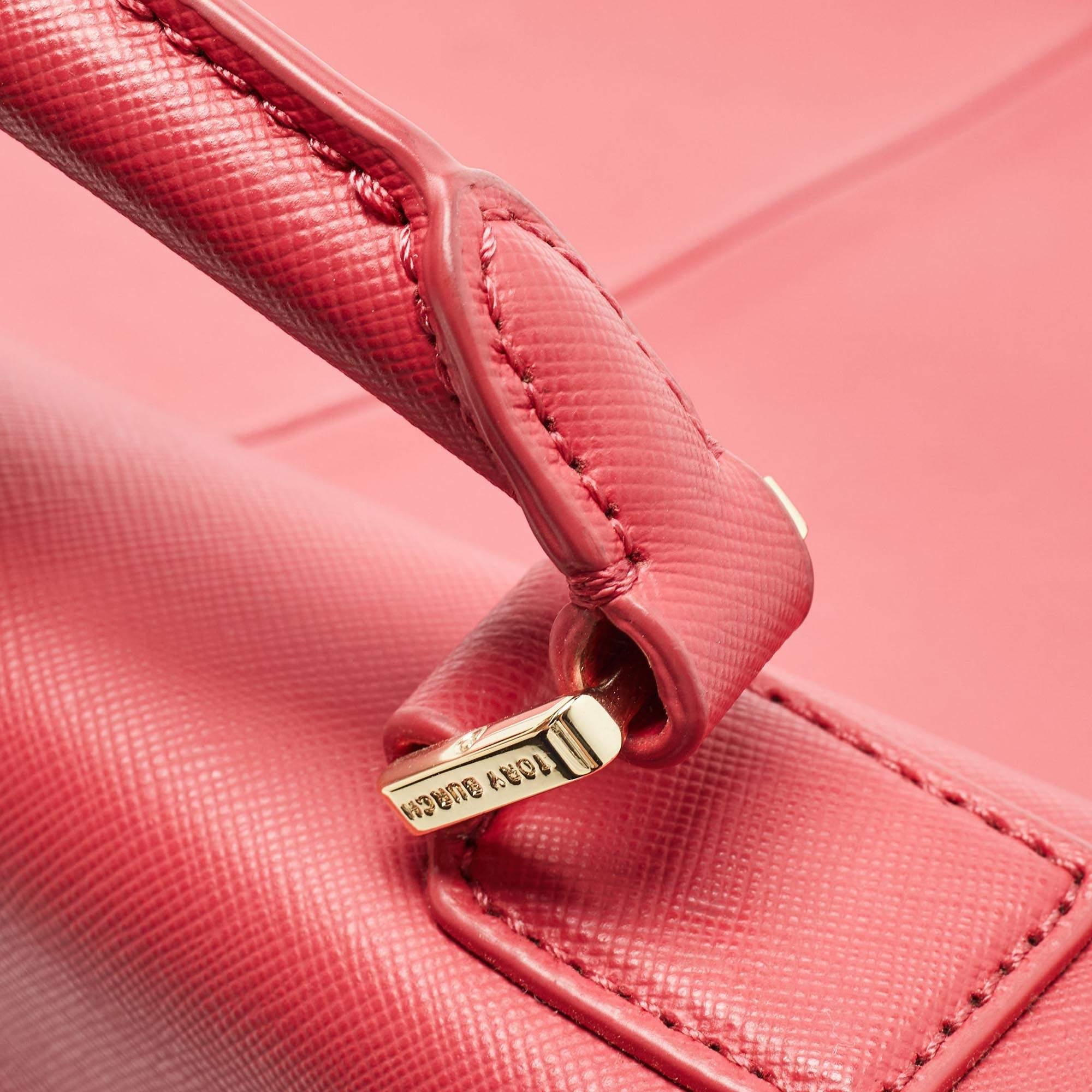 Tory Burch Pink Leather Robinson Top Handle Bag 5
