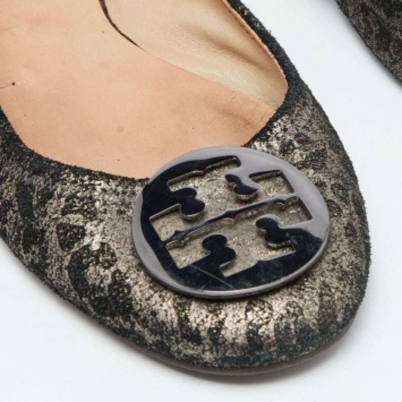 Tory Burch imprimé Luisa Micro Ballet Flats Taille 40 Bon état - En vente à Dubai, Al Qouz 2