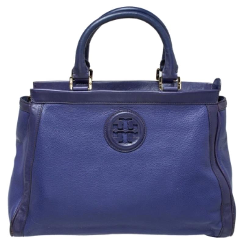 Tory Burch Tote Hannah in pelle viola
