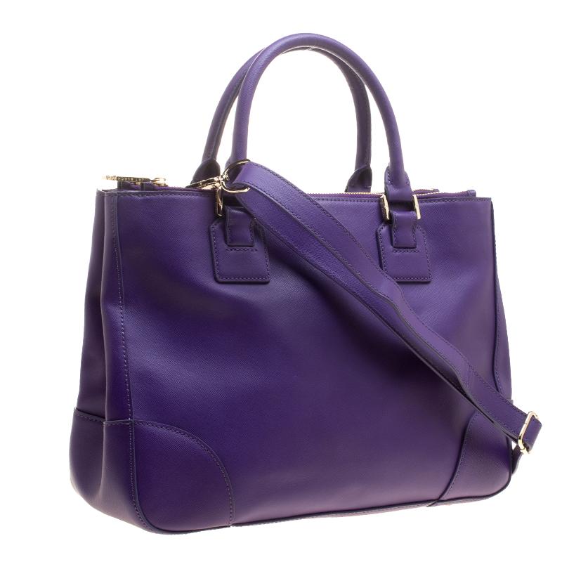 purple tory burch purse