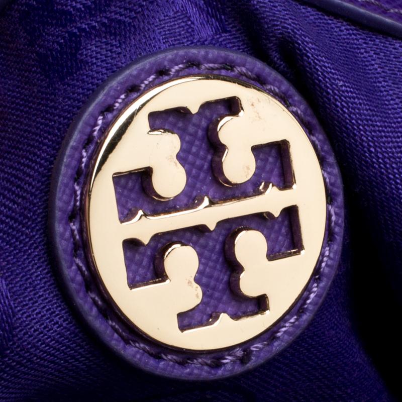 Tory Burch Purple Leather Robinson Tote 1