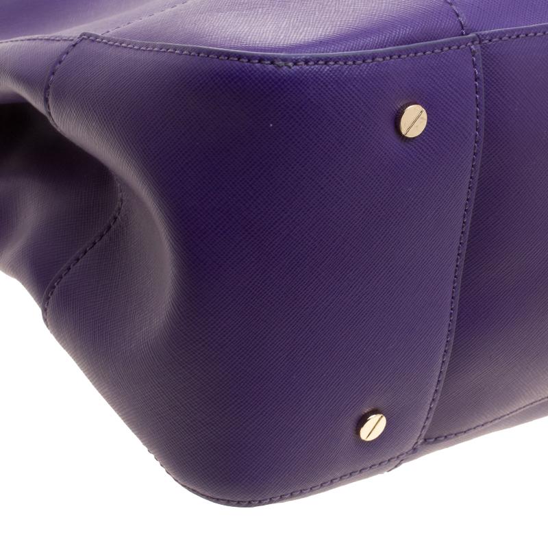 Tory Burch Purple Leather Robinson Tote 2