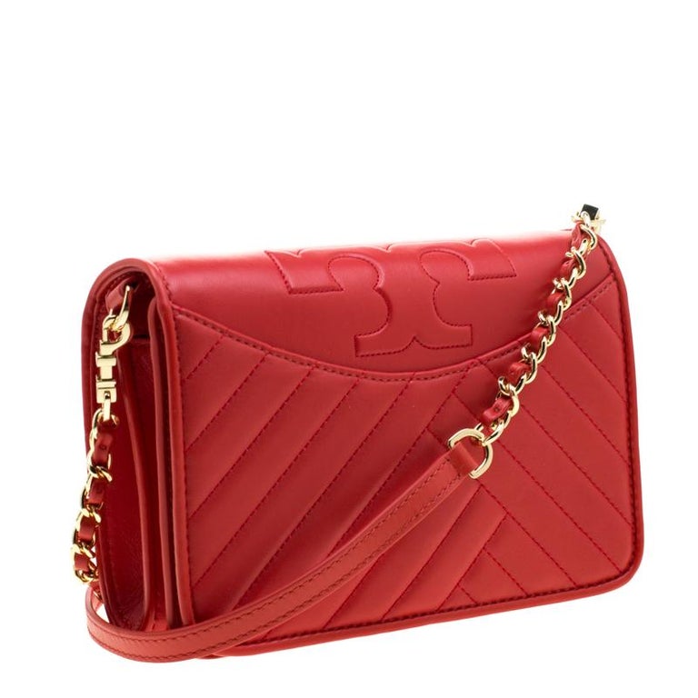 Tory Burch Red Leather Alexa Combo Crossbody Bag For Sale at 1stDibs