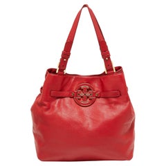 Tory Burch Red Leather Amanda Tote