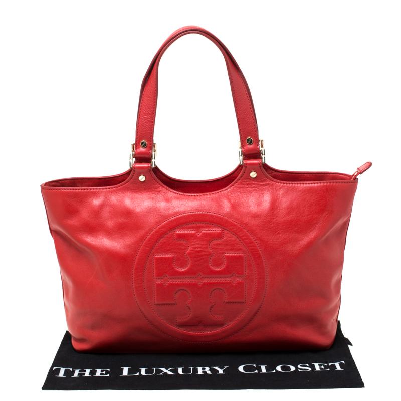 Tory burch bombe leather tote online