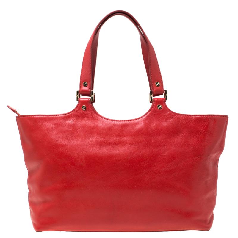 Tory burch bombe leather tote on sale