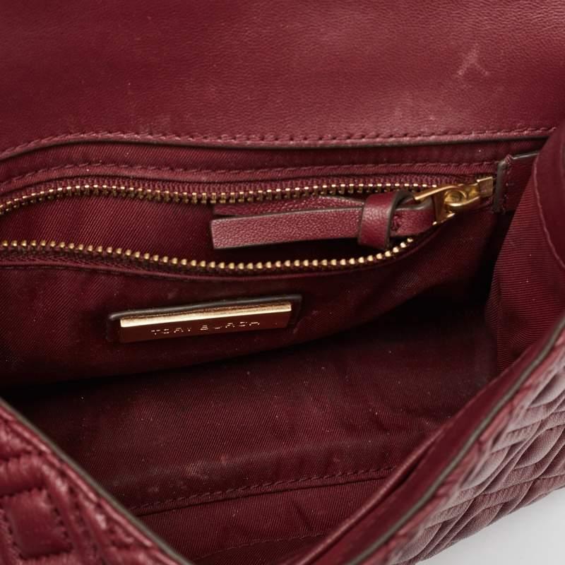 Tory Burch Red Leather Small Fleming Shoulder Bag For Sale 4