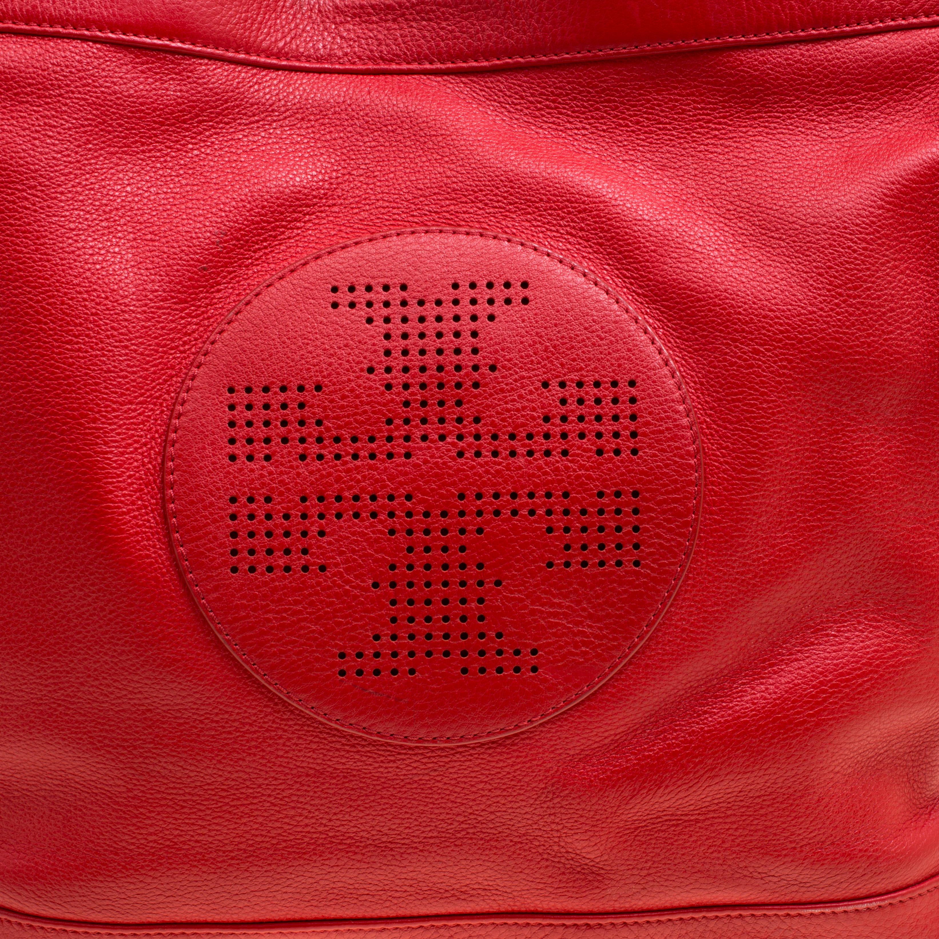 Tory Burch Red Leather Tote 3