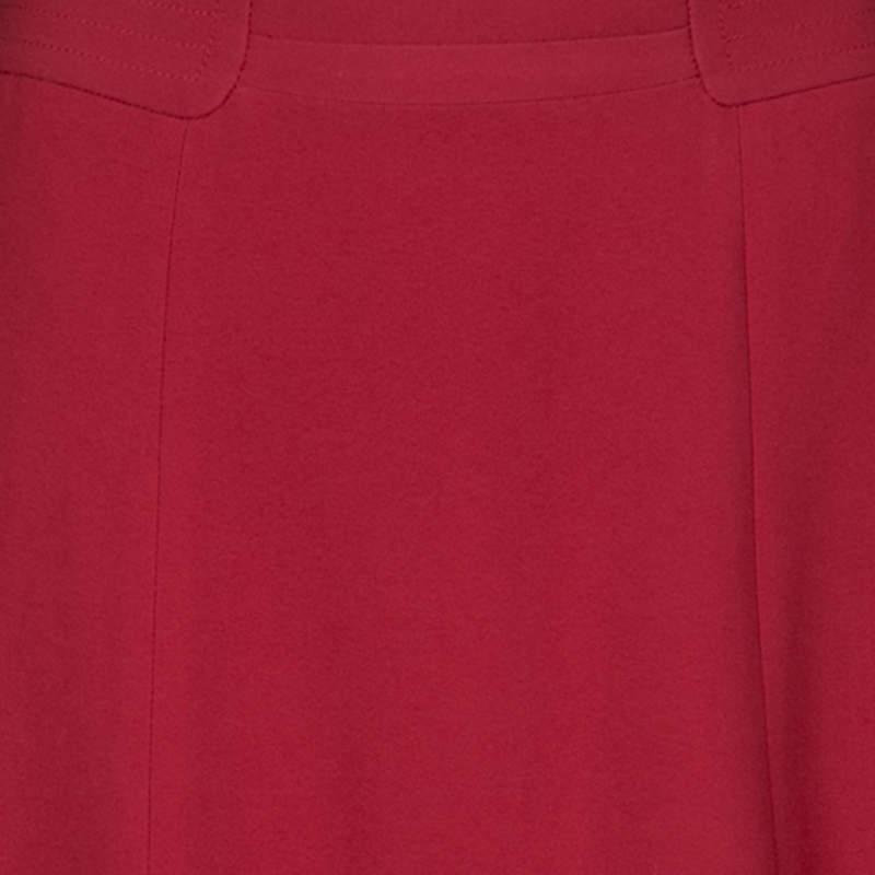 Women's Tory Burch Red Madyn Crepe A Line Maxi Skirt S For Sale