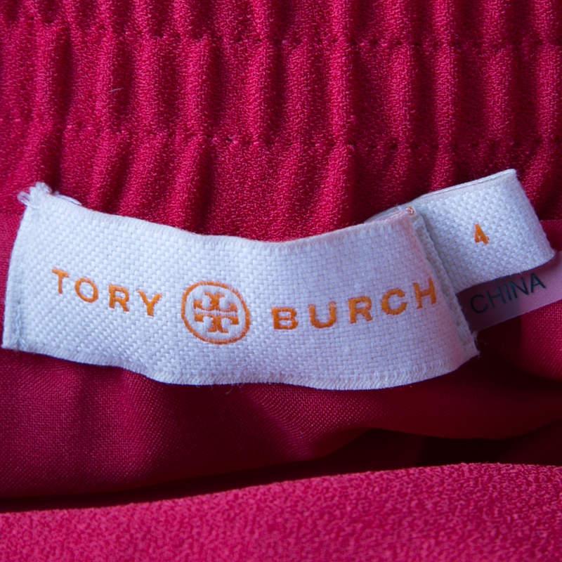 Tory Burch Red Madyn Crepe A Line Maxi Skirt S For Sale 1