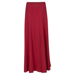Tory Burch Red Madyn Crepe A Line Maxi Skirt S