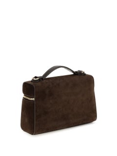Tory Burch Romy Top Handle Bag — Brown
