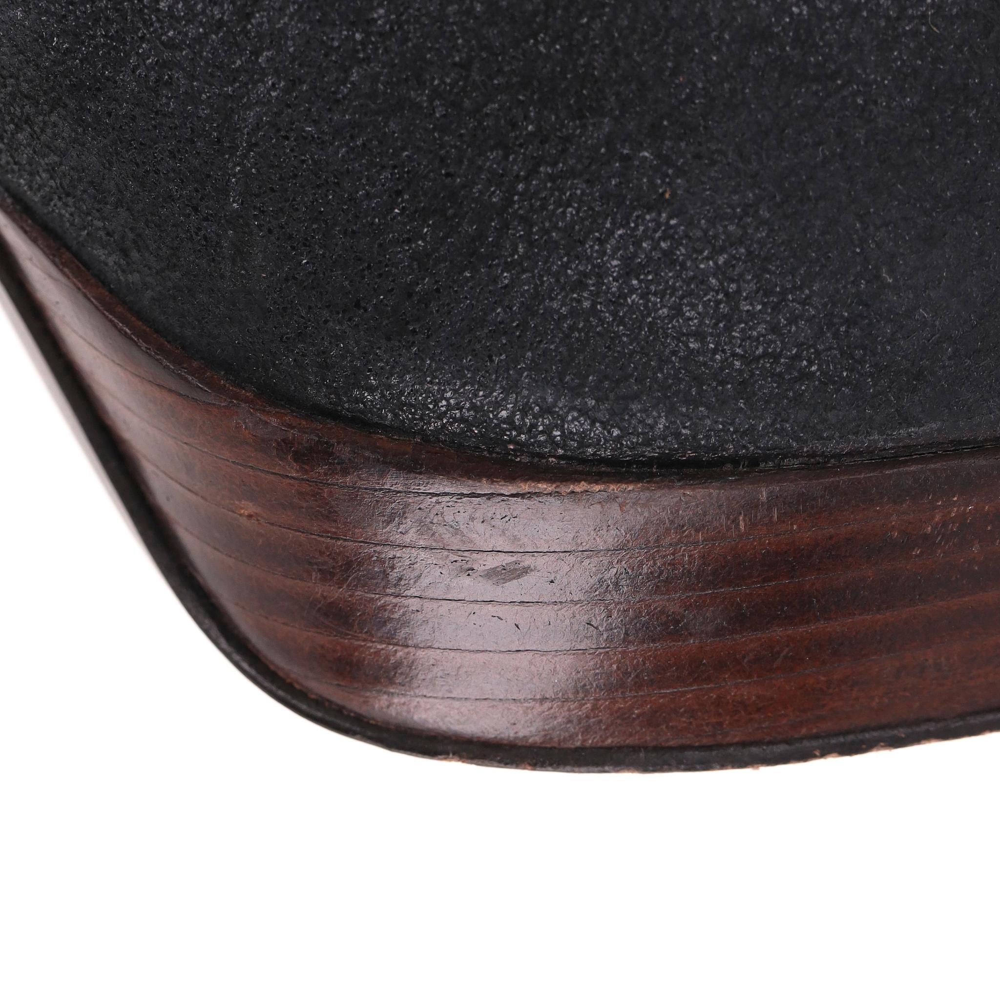 Tory Burch - Sebastian - Bottes à hauteur de genou en cuir et shearling en vente 5