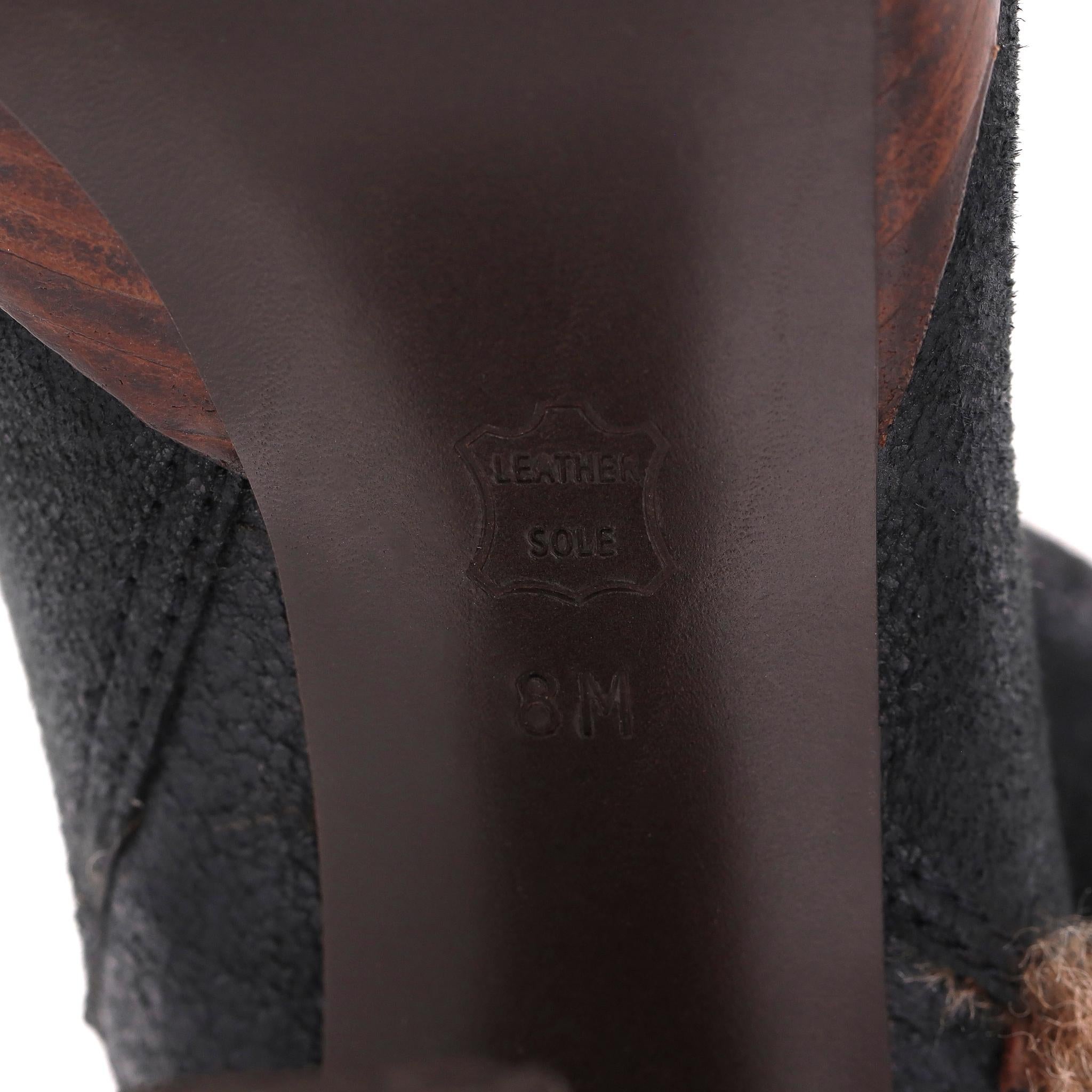 Tory Burch - Sebastian - Bottes à hauteur de genou en cuir et shearling en vente 2