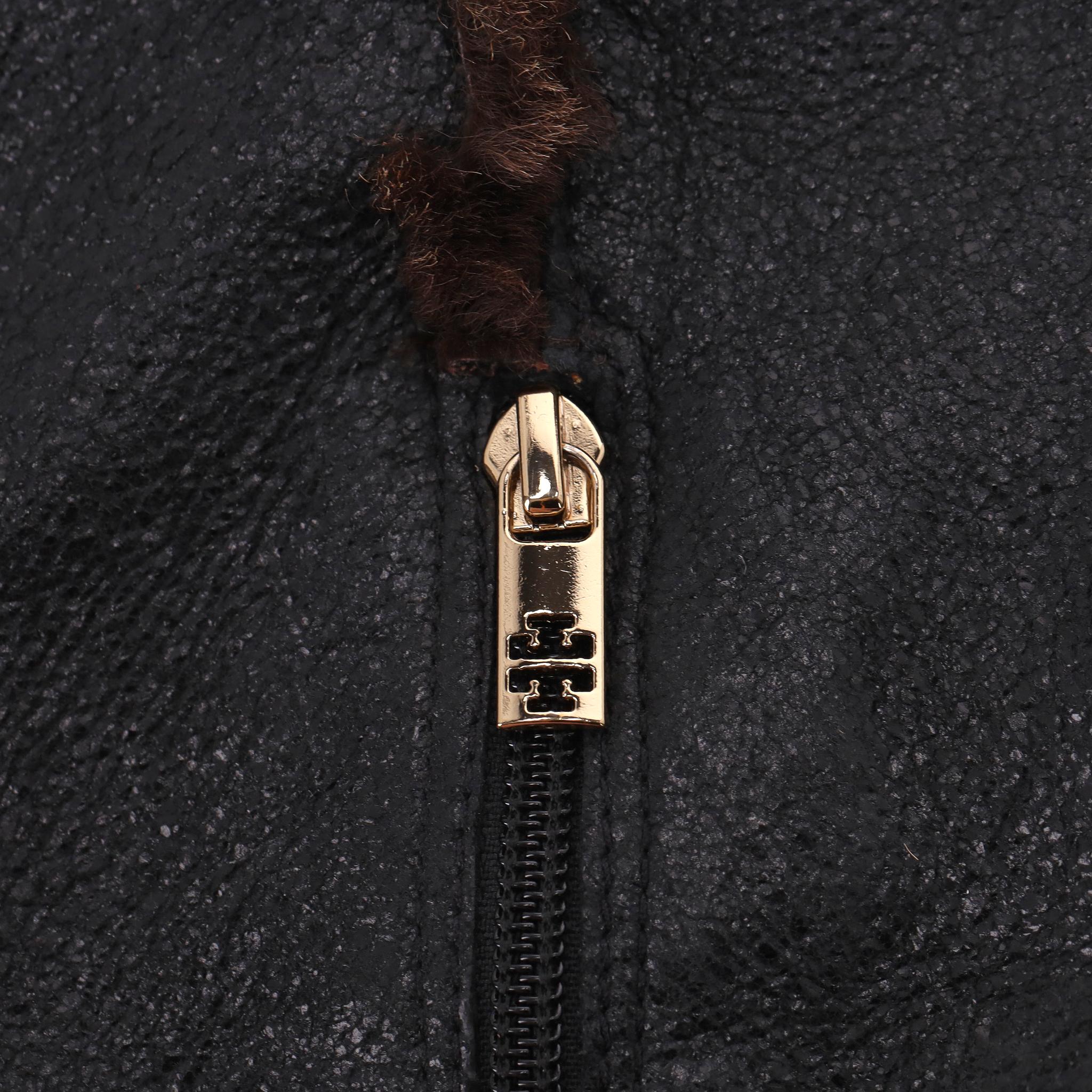 Tory Burch - Sebastian - Bottes à hauteur de genou en cuir et shearling en vente 3